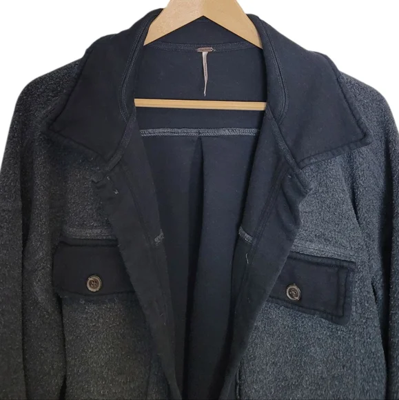 Anthropologie Free People Ruby Jacket in Incense Washed Black - Picture 11 of 14